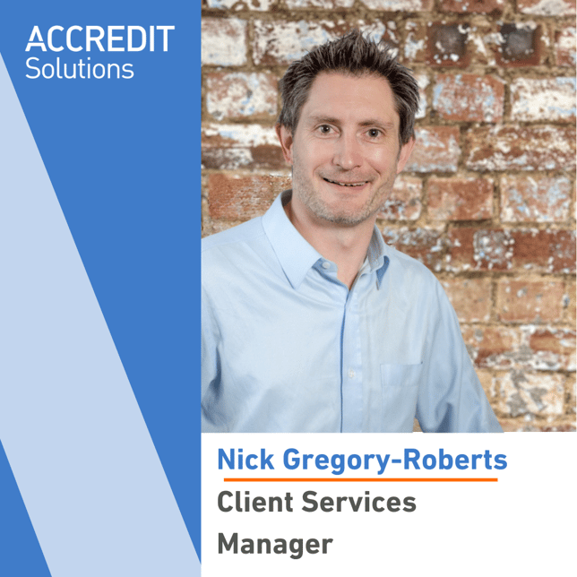 A headshot of Nicholas Gregory-Roberts, client services Manager.